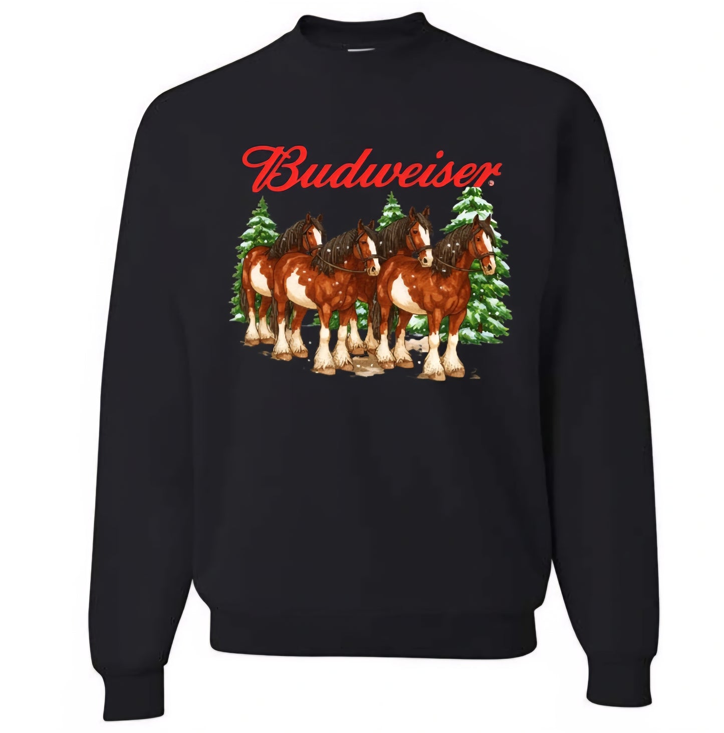 Crewneck Chevaux Budweiser - Noir