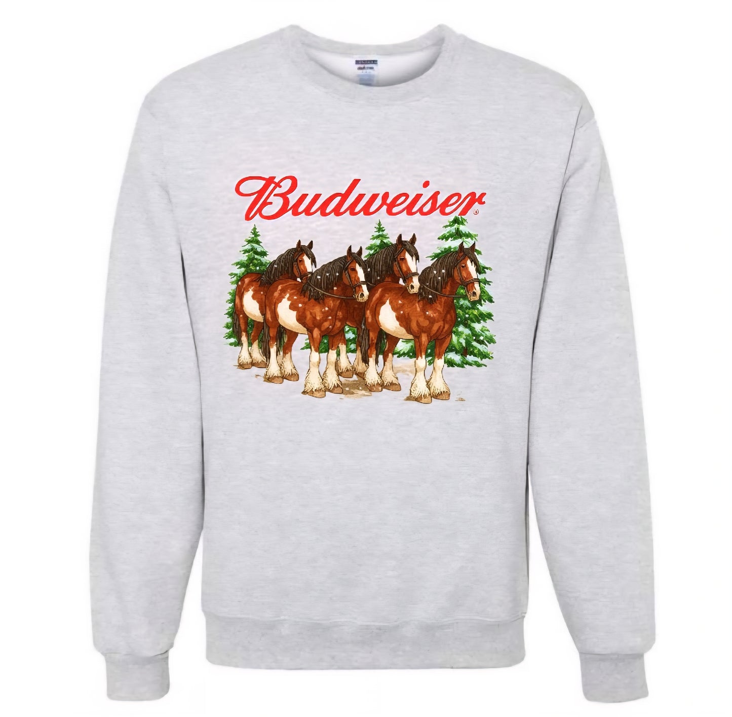 Crewneck Chevaux Budweiser - Gris