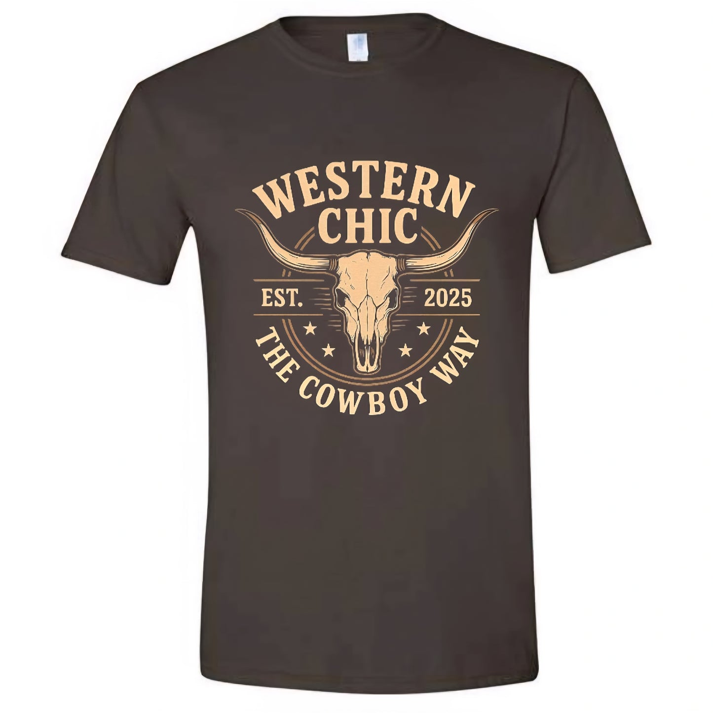 T-shirt - The Cowboy Way - Brun