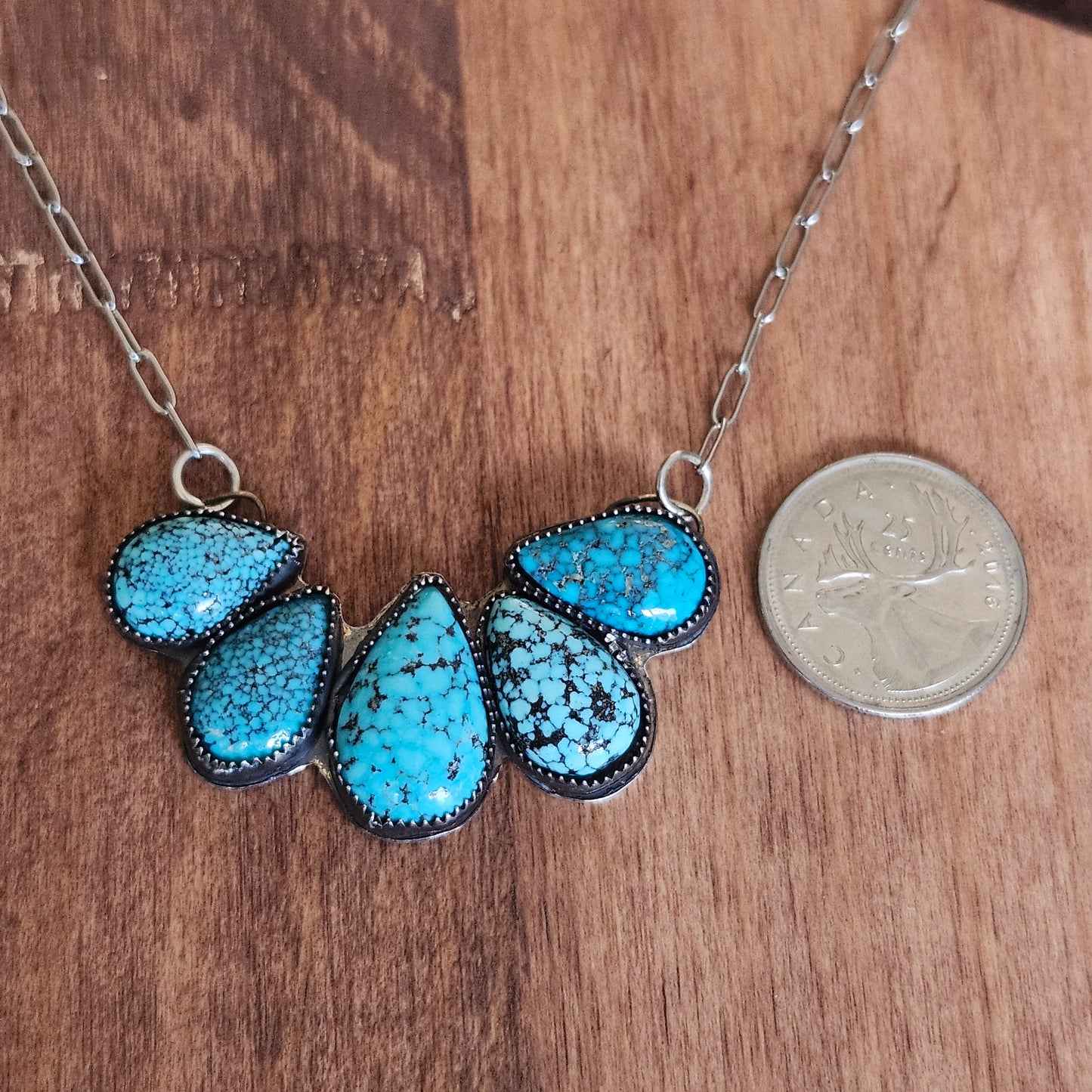 Collier Turquoise Spiderweb