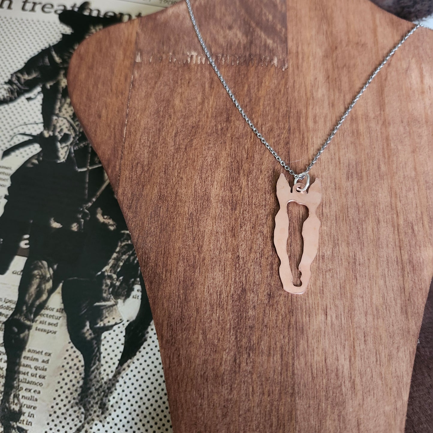 Pendentif Cheval Personnalisé - Cuivre