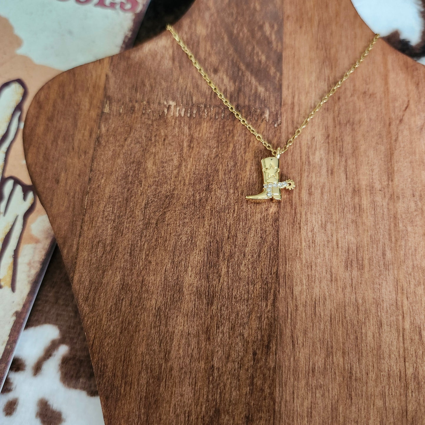 Golden Boot Necklace