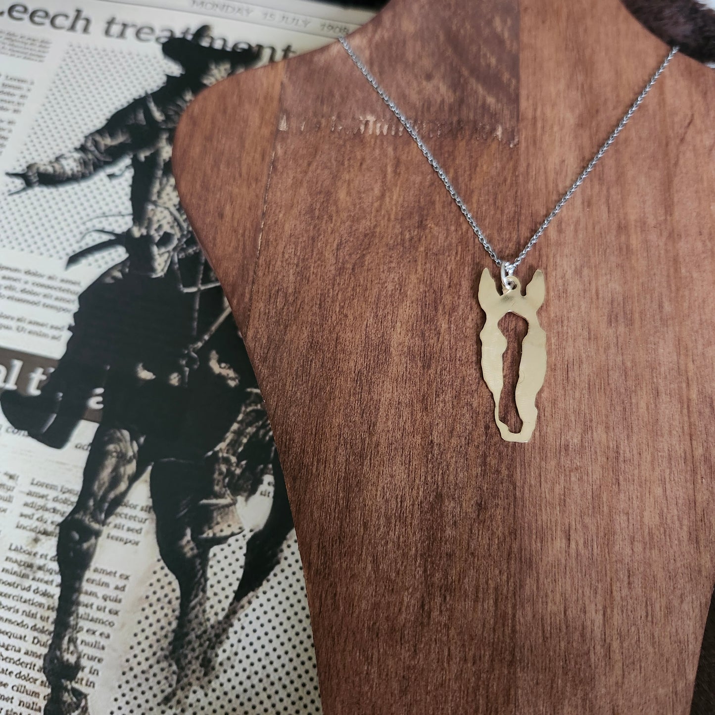 Pendentif Cheval Personnalisé - Laiton