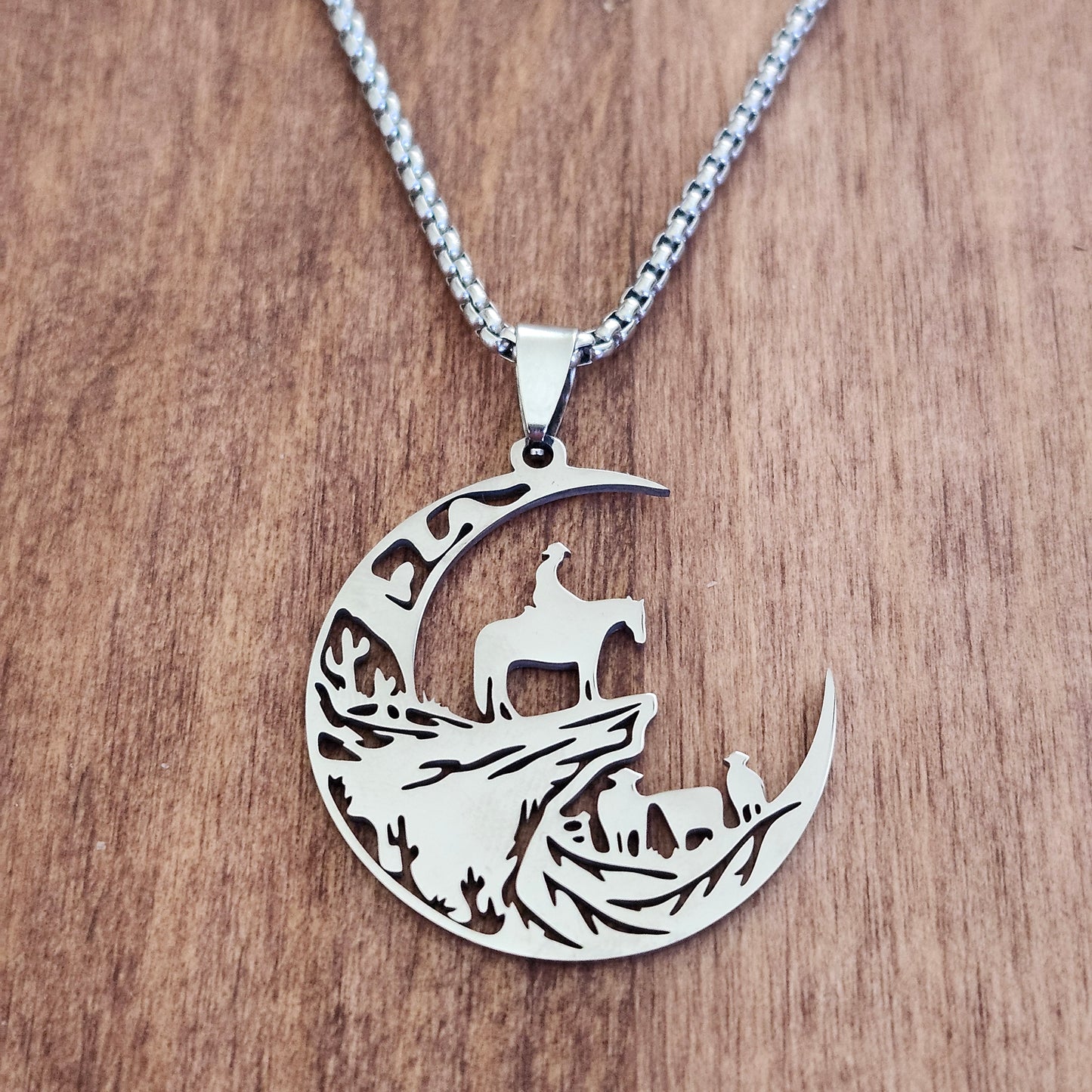 Cowgirl necklace - silver