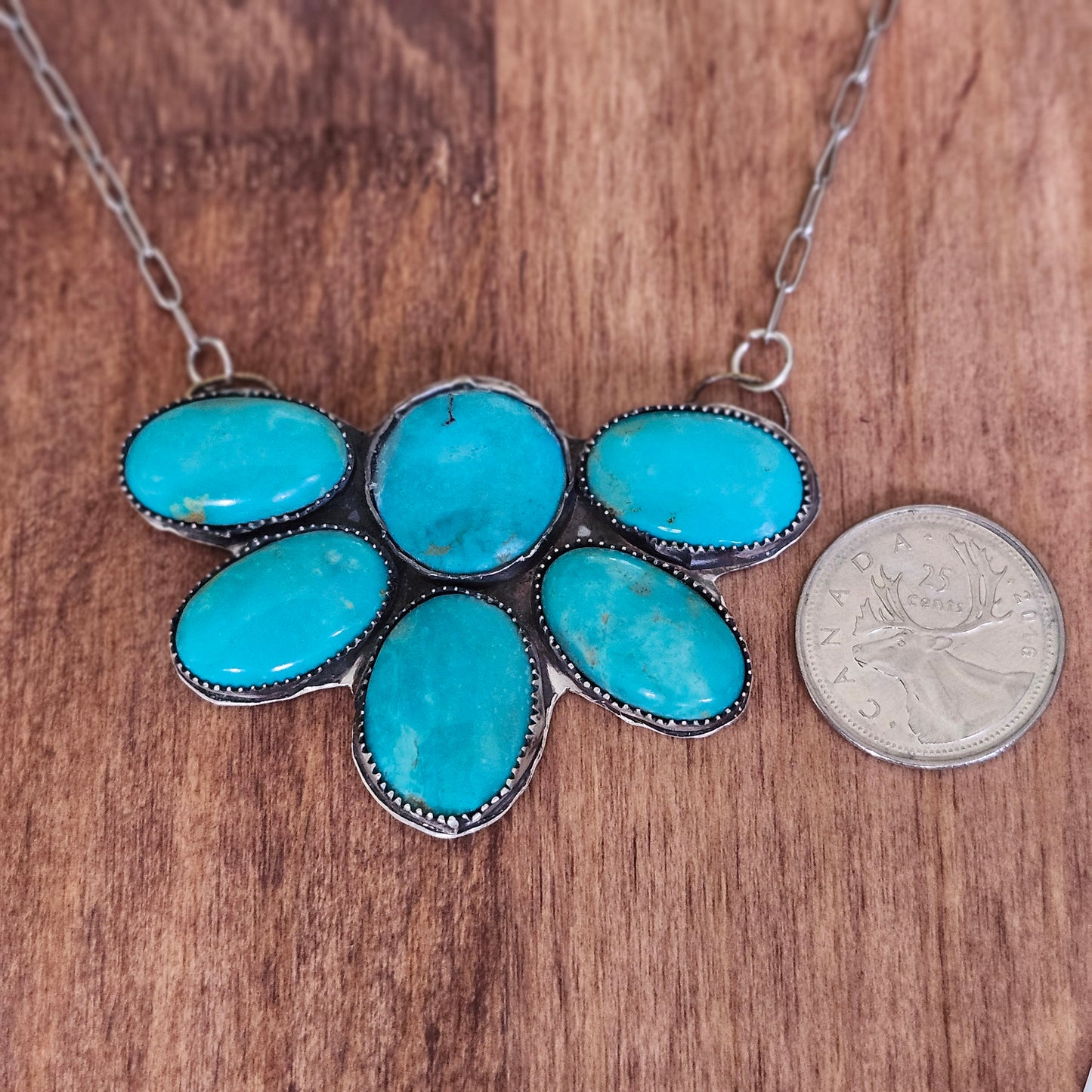 Collier Demi-Cluster Turquoise
