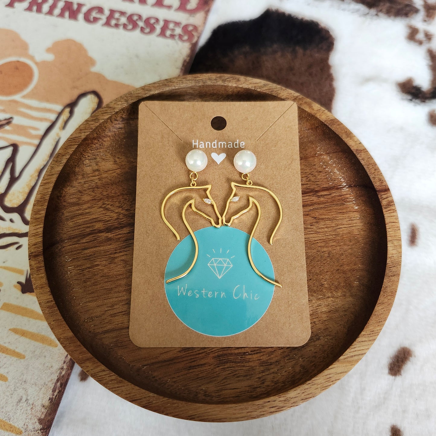 Classic Horse Earrings - Gold