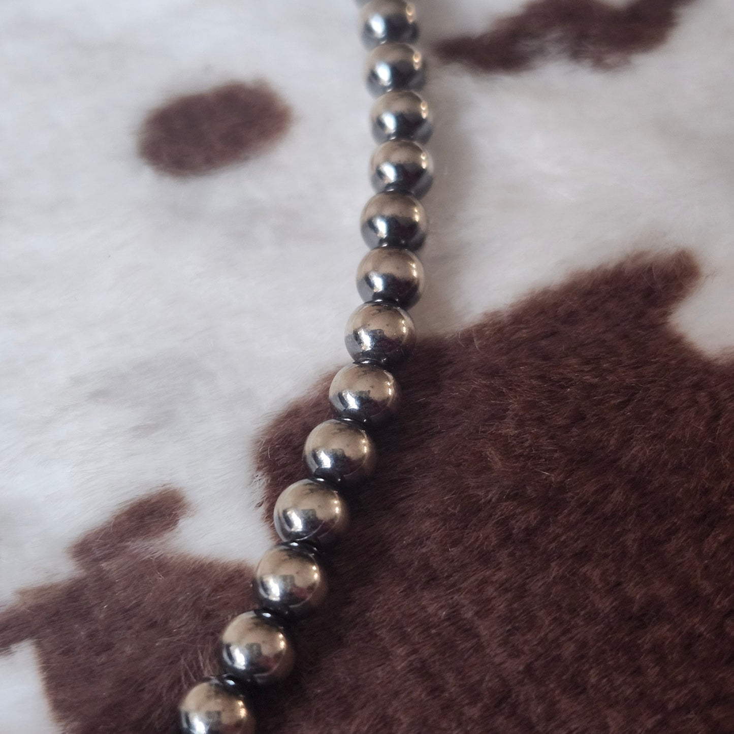 4mm Sterling Silver Beaded Choker Necklace - 14"