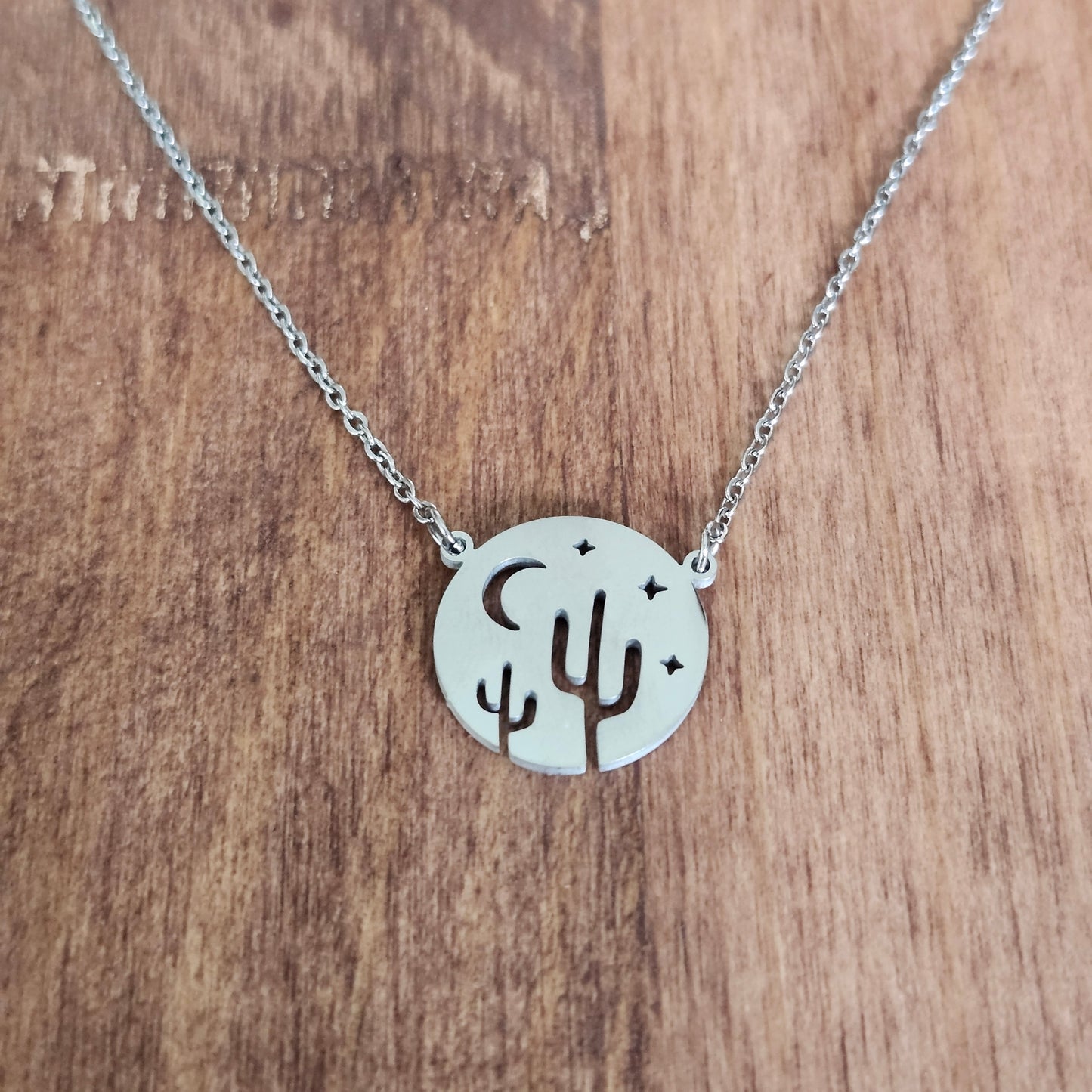 Nocturnal Cactus Necklace Silver