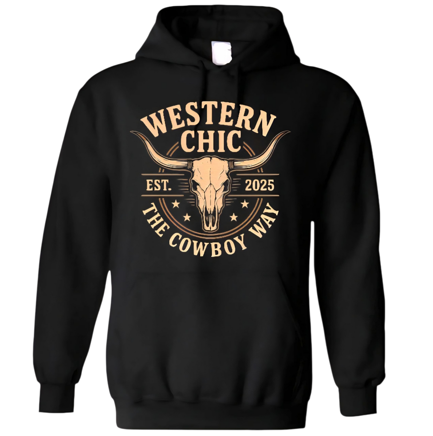 Hoodie The Cowboy Way - Noir