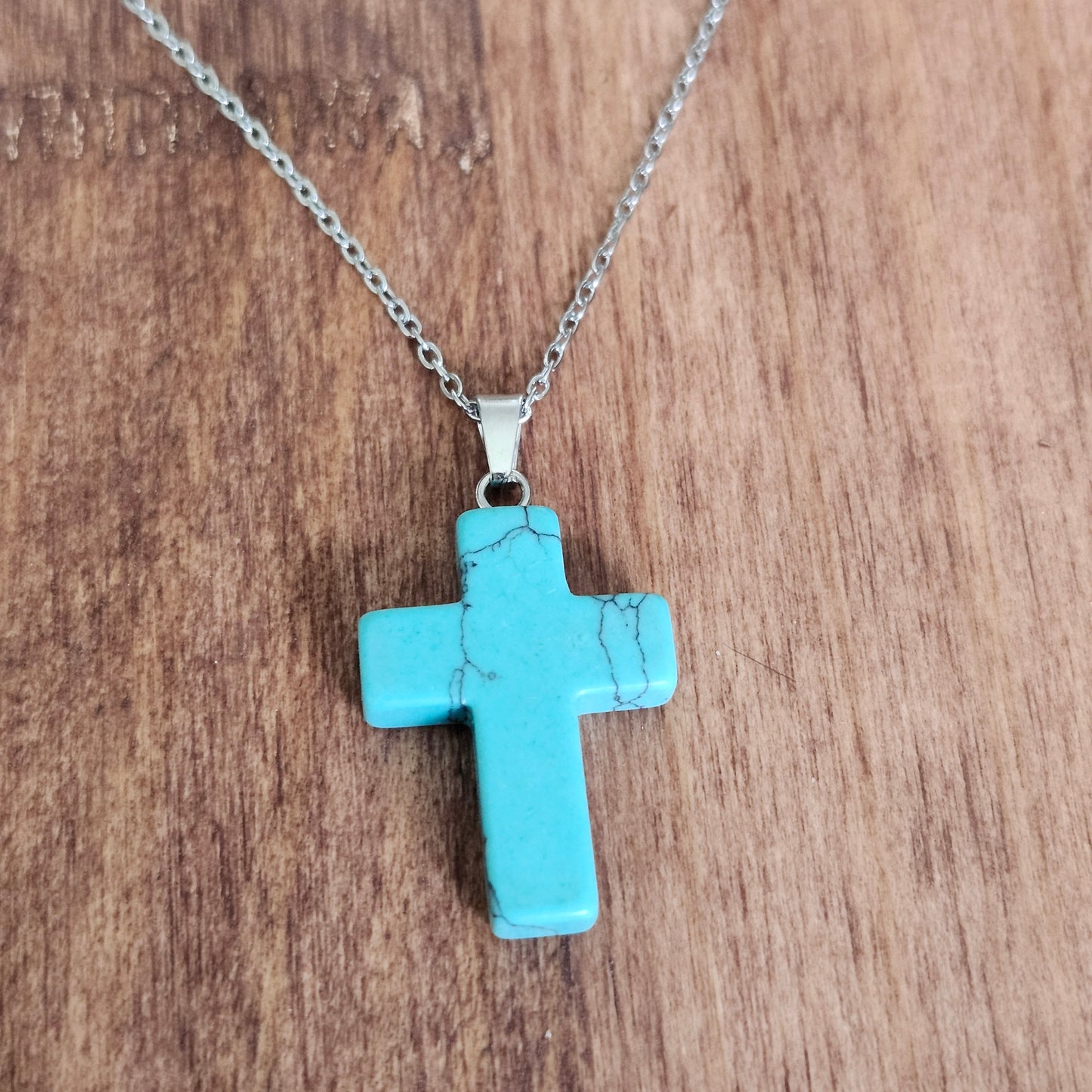 Turquoise Cross Necklace