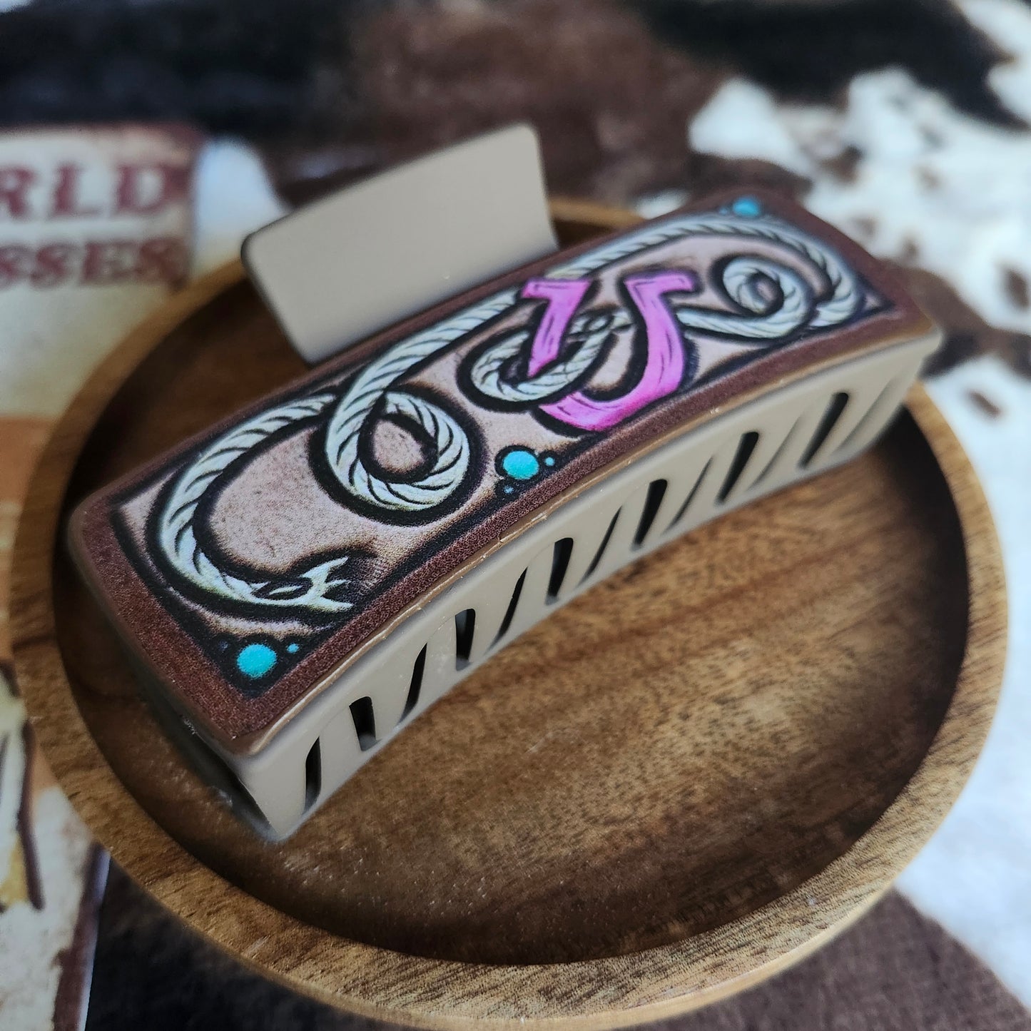 Pince à cheveux - Fer à cheval rose