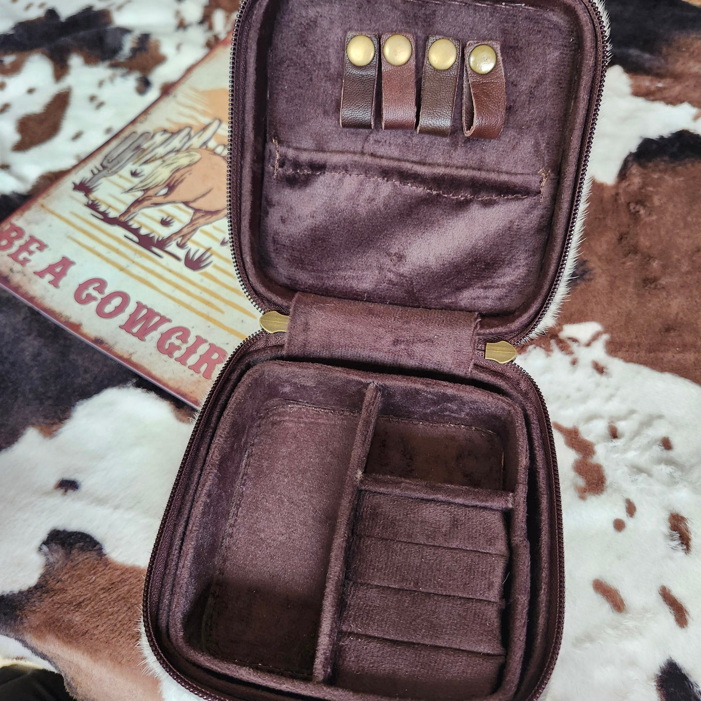 Boîte à bijoux Cowhide