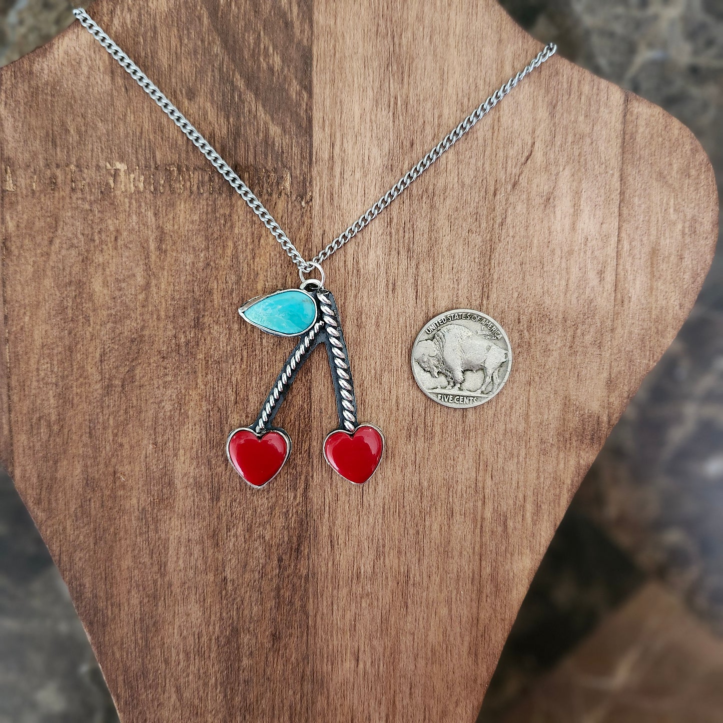 Red Cherries - Collier