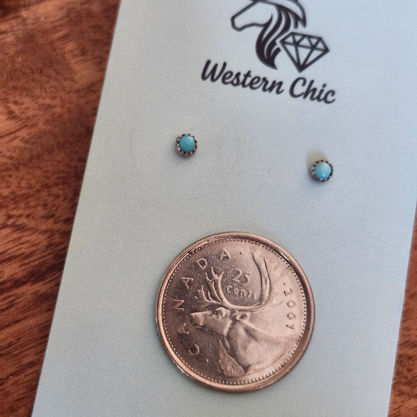 Boucles d'oreille stud turquoises