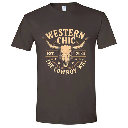 T-shirt - The Cowboy Way - Brun
