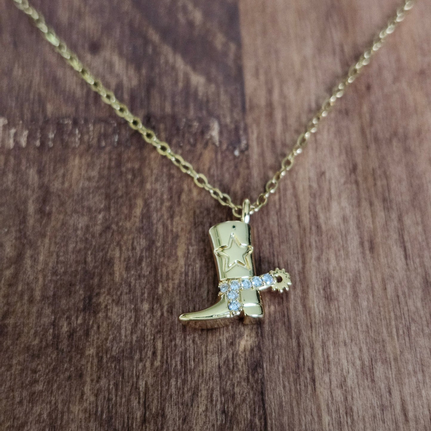 Golden Boot Necklace