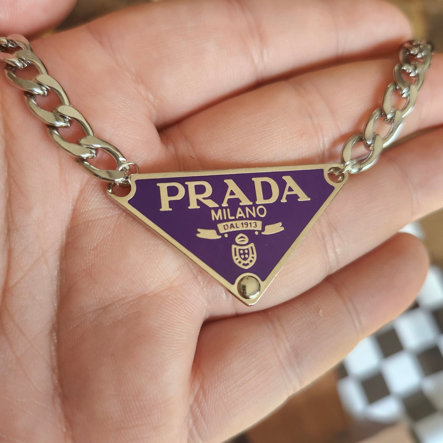 Collier Triangle Mauve