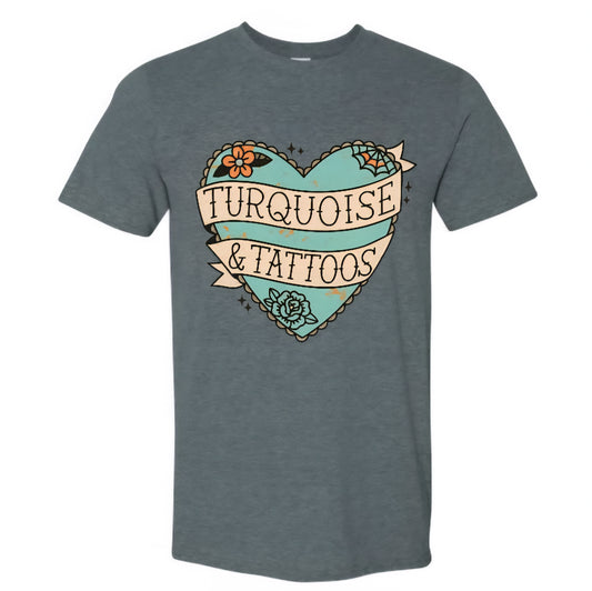 T-shirt - Turquoise & Tattoos