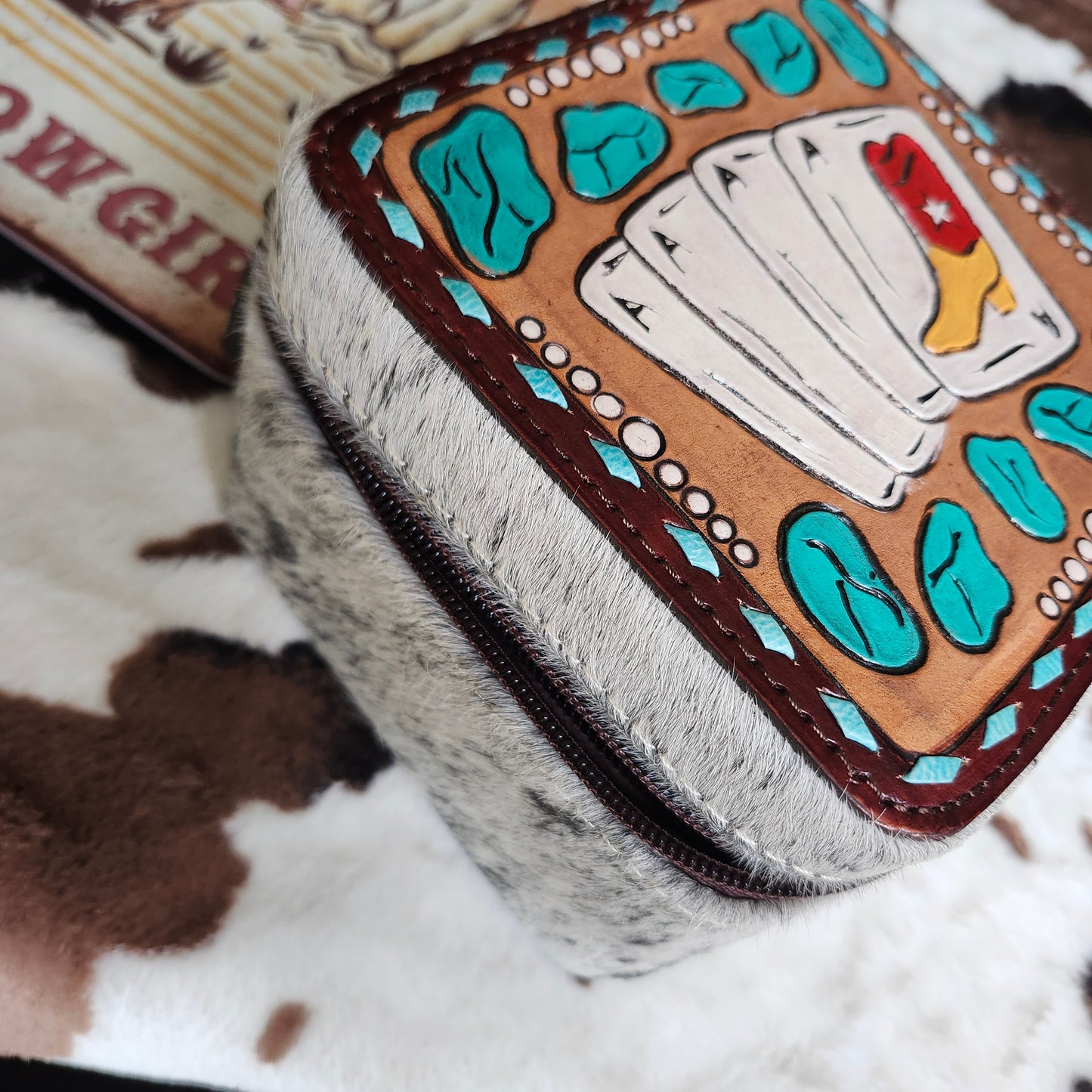 Boîte à bijoux Cowhide