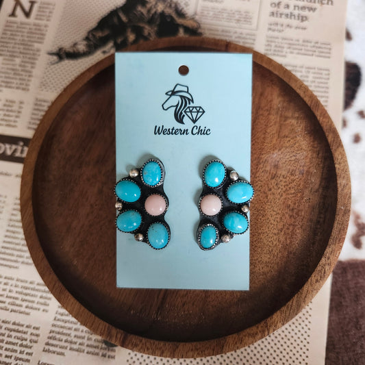 Boucles d'oreille Desert Blush Clusters