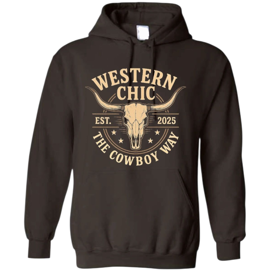 Hoodie The Cowboy Way - Brun