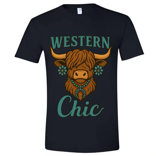 T-shirt - Logo Vache Highland - Noir