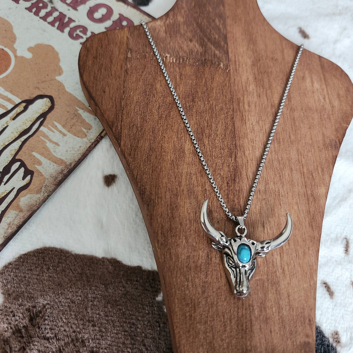 Turquoise Bull Necklace