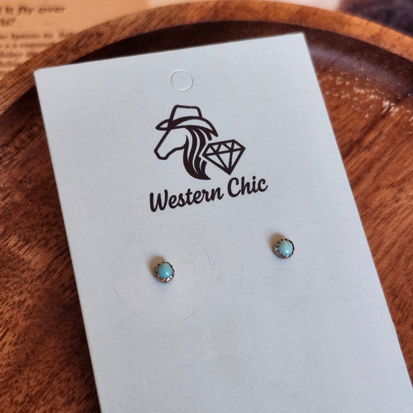 Boucles d'oreille stud turquoises