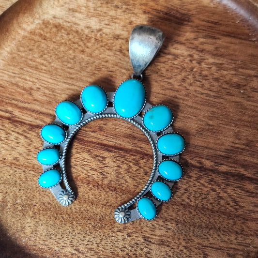 Pendentif Naja turquoise