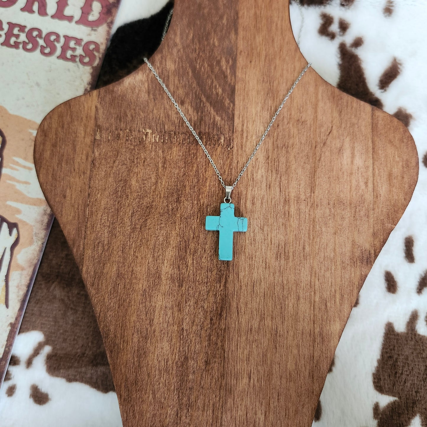 Turquoise Cross Necklace