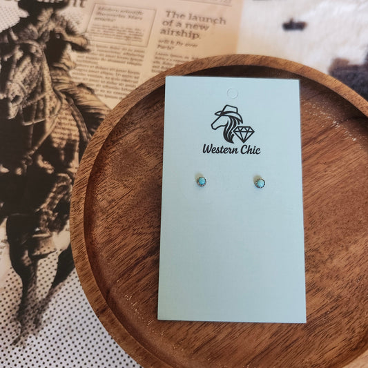 Boucles d'oreille stud turquoises