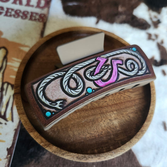 Pince à cheveux - Fer à cheval rose