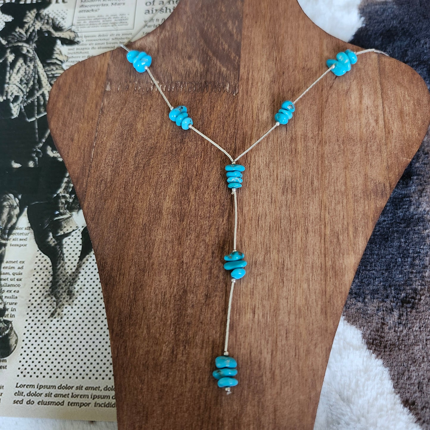 Turquoise Lariat Necklace