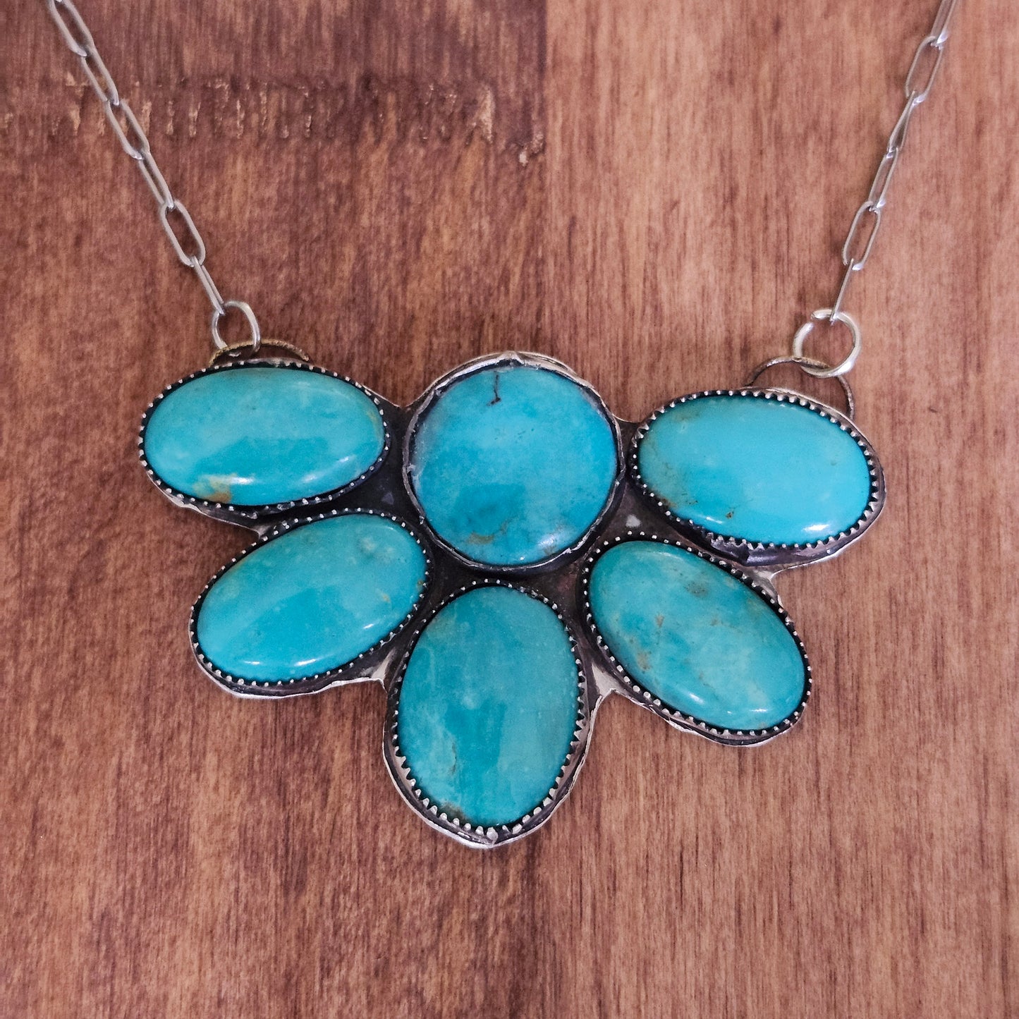 Collier Demi-Cluster Turquoise