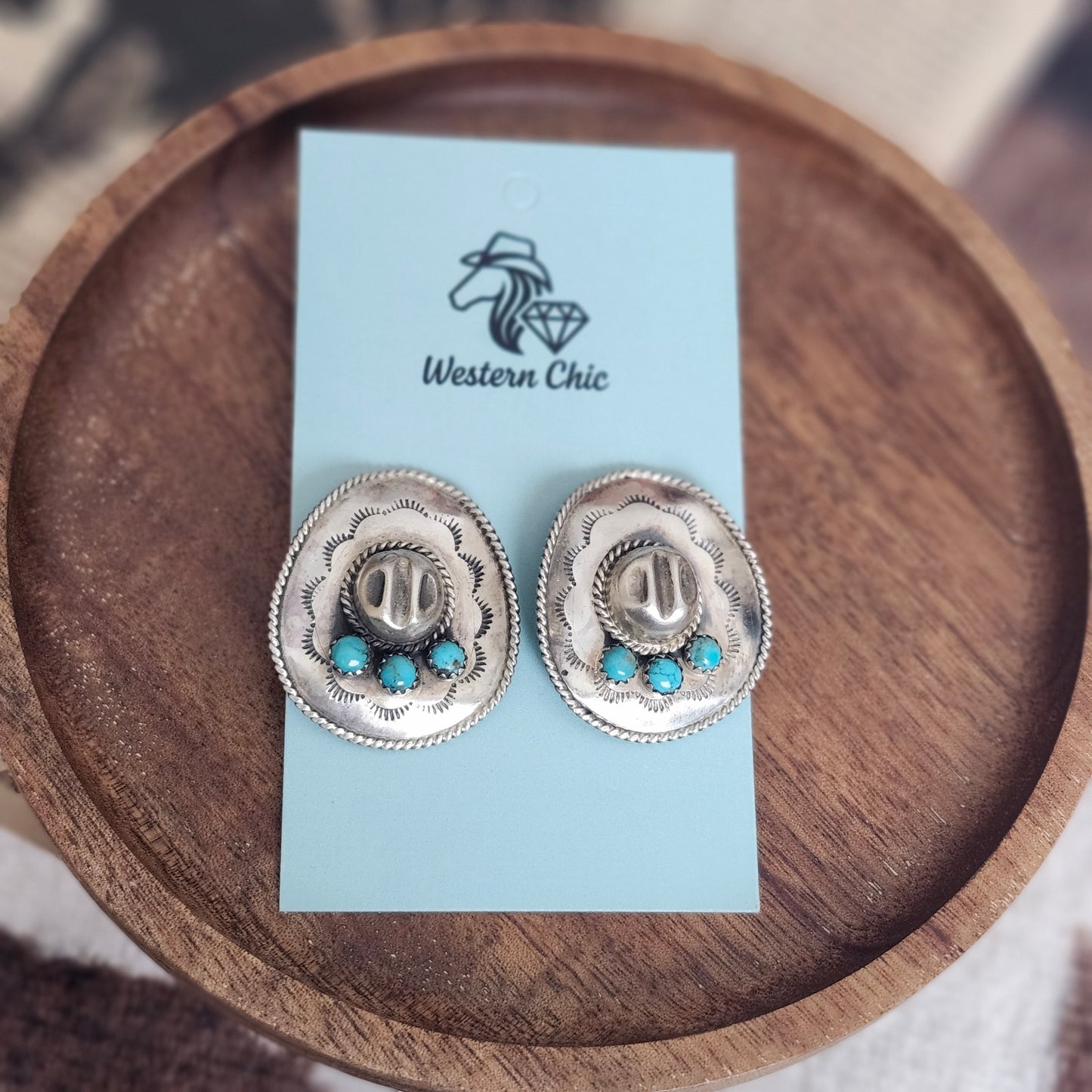 Boucles d'oreille chapeau de cowboy