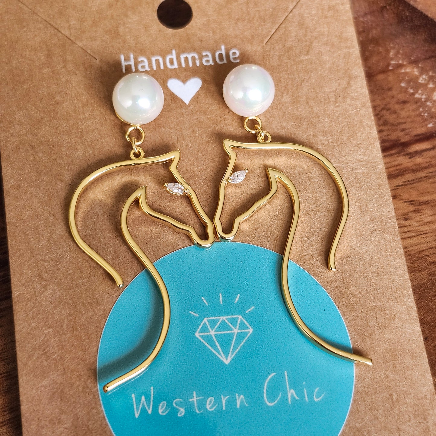 Boucles d'oreille Cheval classique - Or