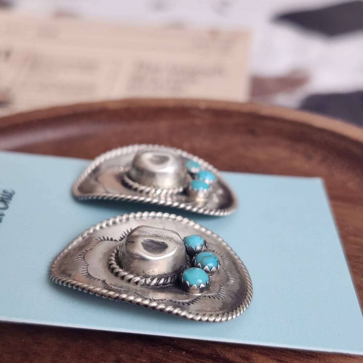Boucles d'oreille chapeau de cowboy