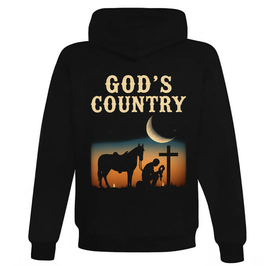 Hoodie God's Country Cowboy