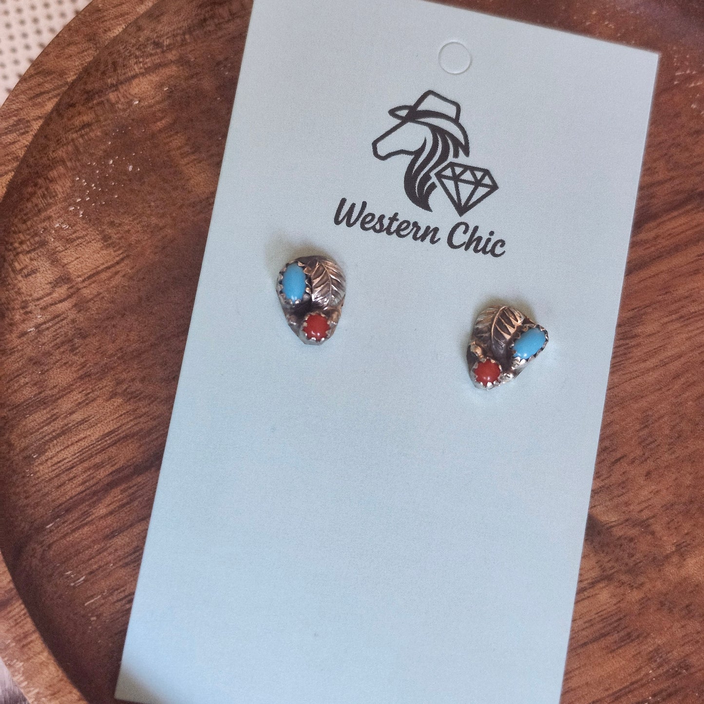 Coral and Turquoise - Earrings