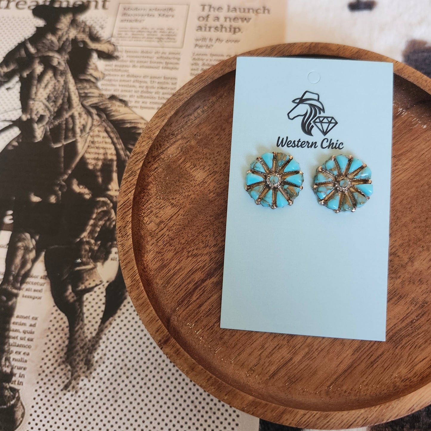 Turquoise Clusters - Earrings