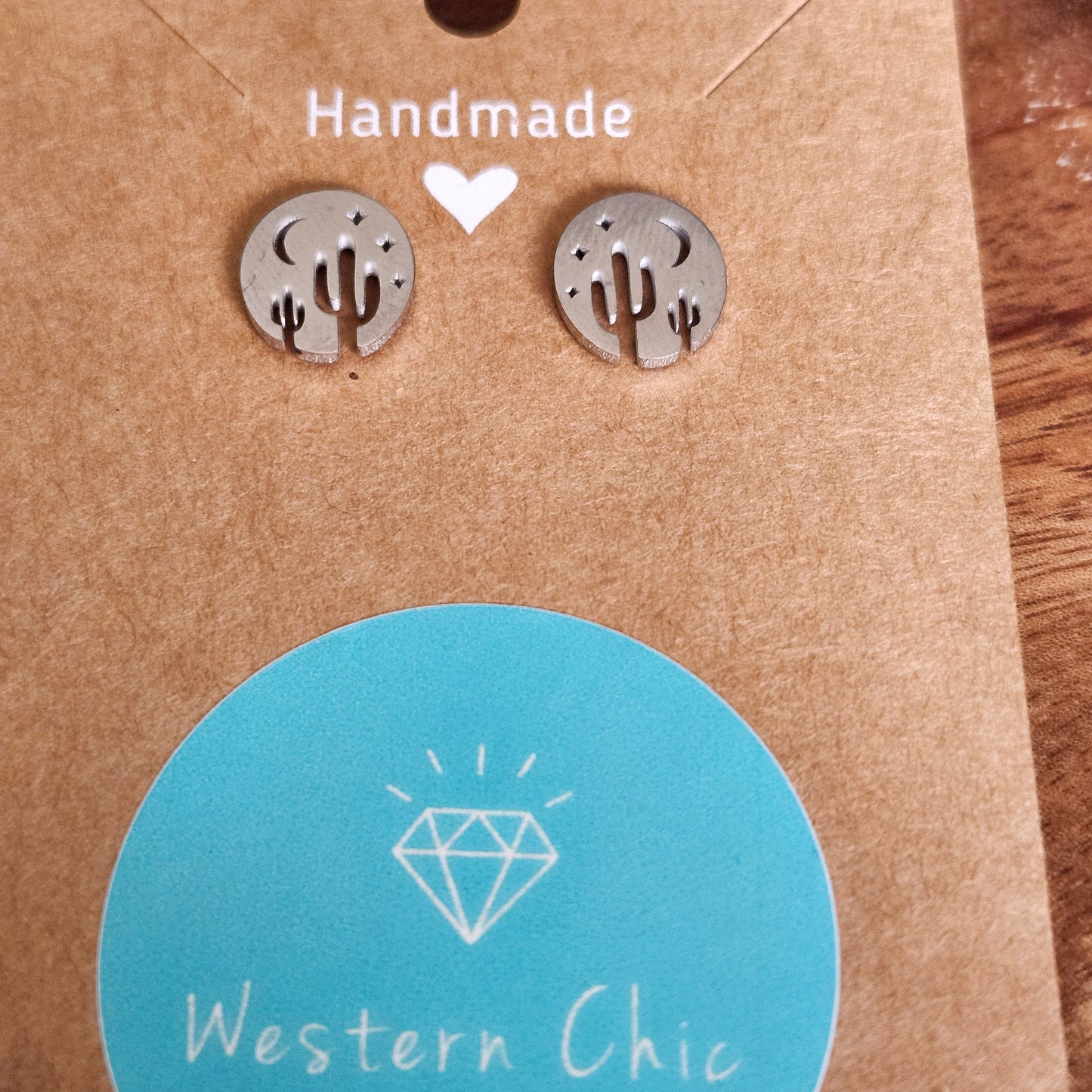 Cactus Nocturne - Silver earrings