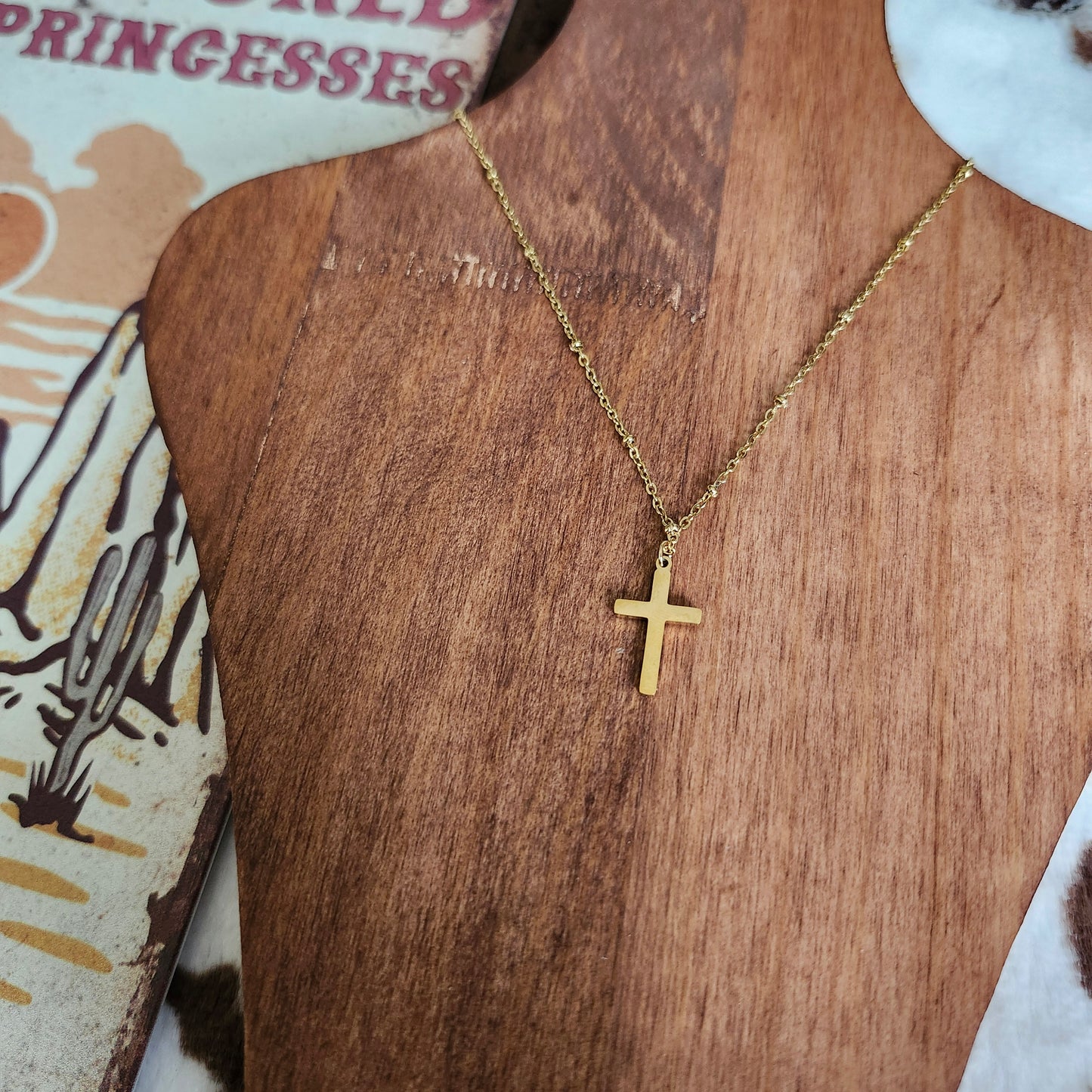 Cross Necklace - Gold