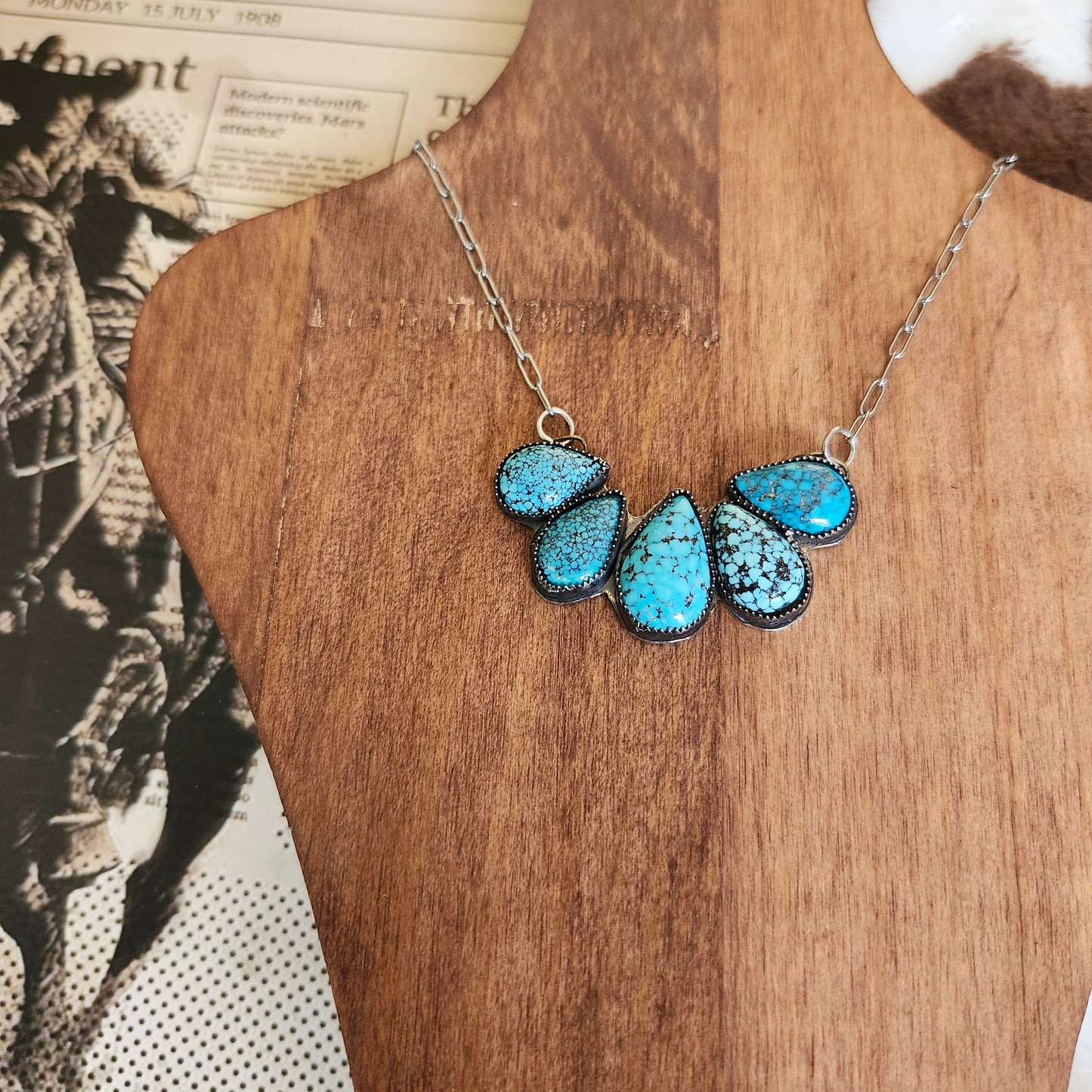 Collier Turquoise Spiderweb