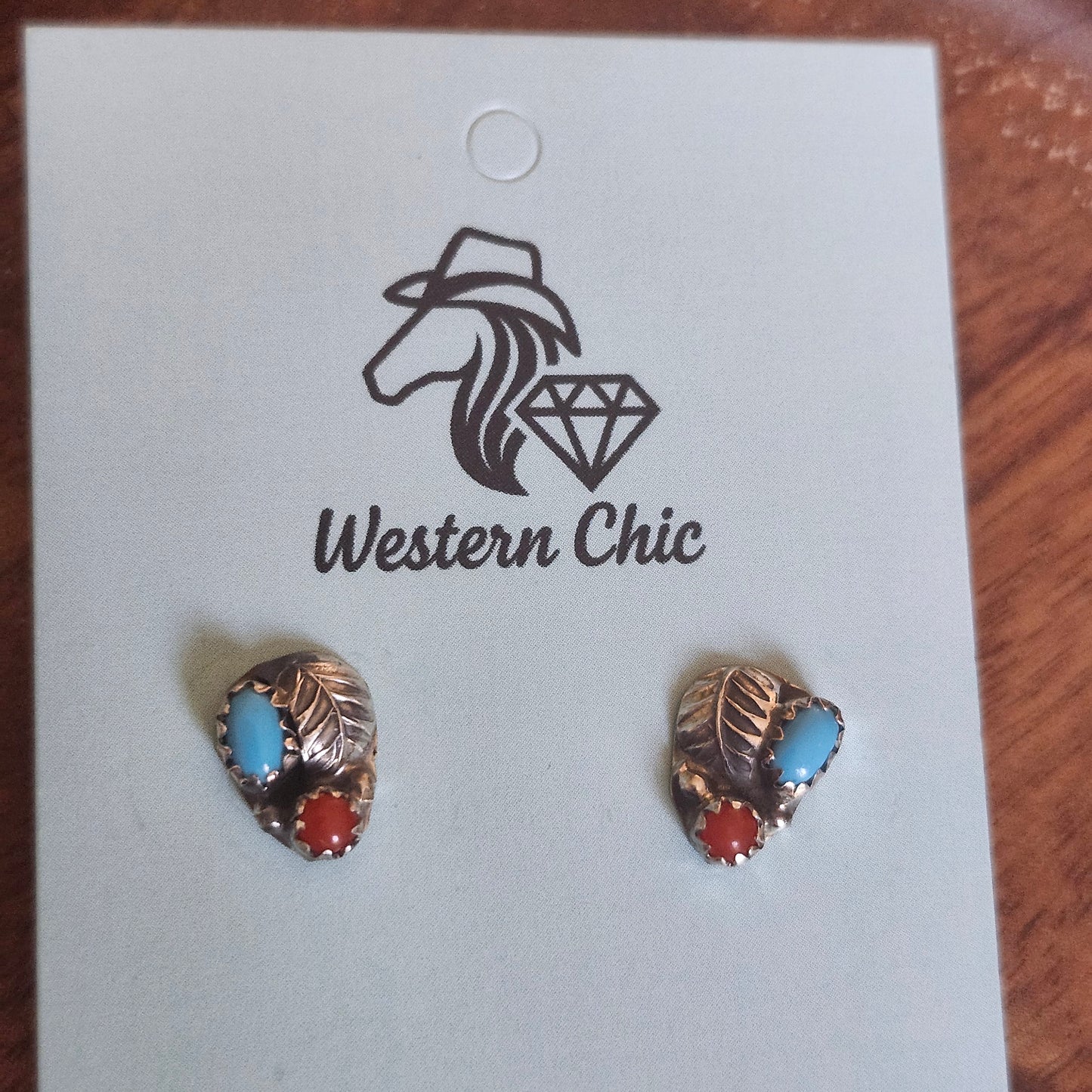 Coral and Turquoise - Earrings