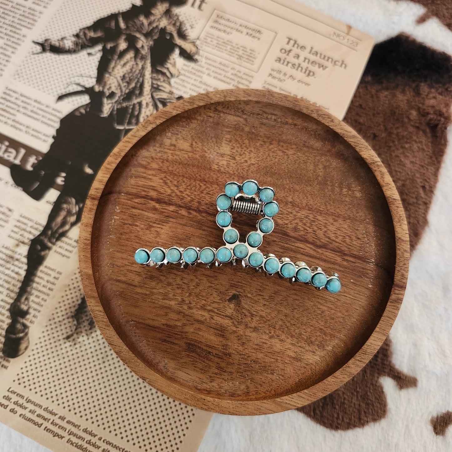 Pince à cheveux turquoise - Petite