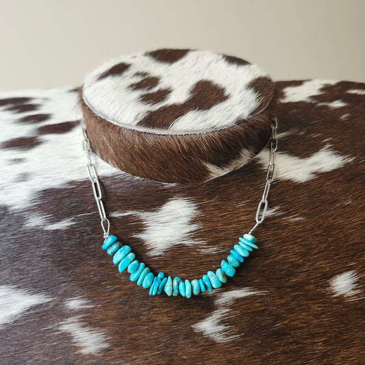 Collier de 16 pouces - éclats de turquoise