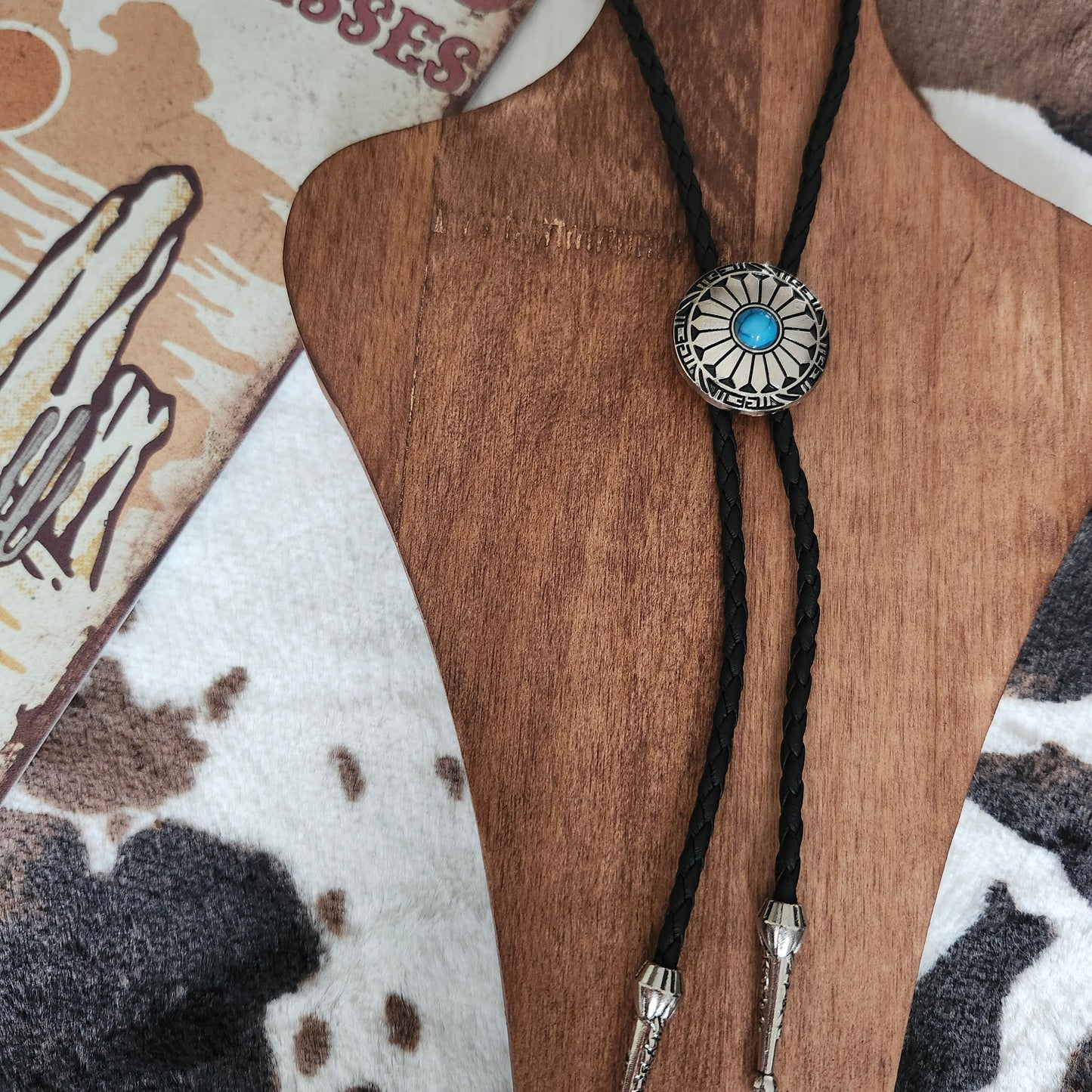 Bolo tie - Concho rond